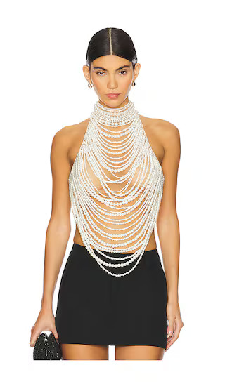 Elsie Pearl Top in White | Revolve Clothing (Global)