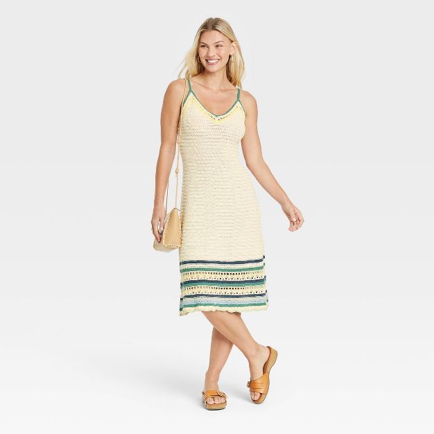 Women's Sweater Tank Dress - Universal Thread™ Cream Striped | Target