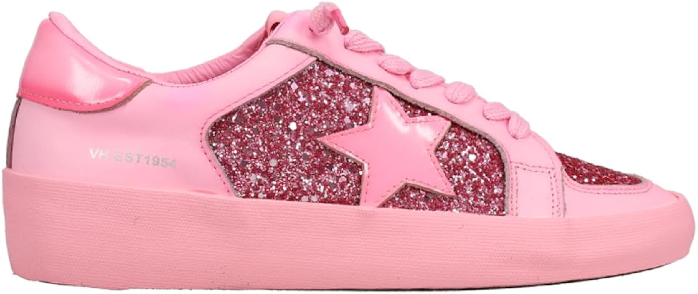 VINTAGE HAVANA Womens Alexis Glitter Platform Lace Up Sneakers Shoes Casual - Beige | Amazon (US)