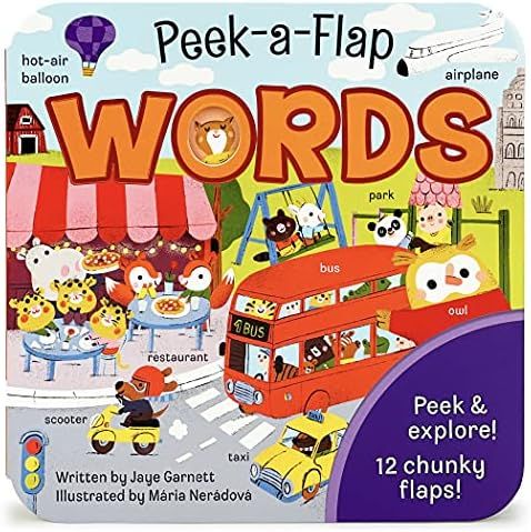 Peek-a-Flap Words Lift-a-Flap Board Book for Curious Minds and Little Learners; Ages 1-5 | Amazon (US)