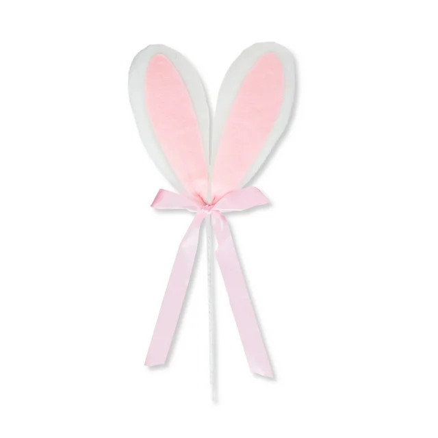 Easter Pink and White Bunny Ears Decorative Pick, by Way To Celebrate | Walmart (US)