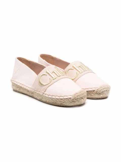 embroidered logo espadrilles | Farfetch Global