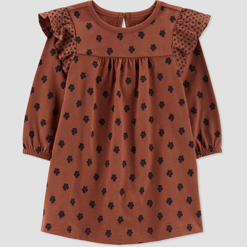 Carter&#39;s Just One You&#174; Baby Girls&#39; Dot Dress - Brown 18M | Target
