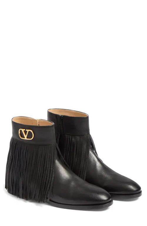 Valentino Garavani Pat Buffalo Ankle Boot in Nero at Nordstrom, Size 9Us | Nordstrom