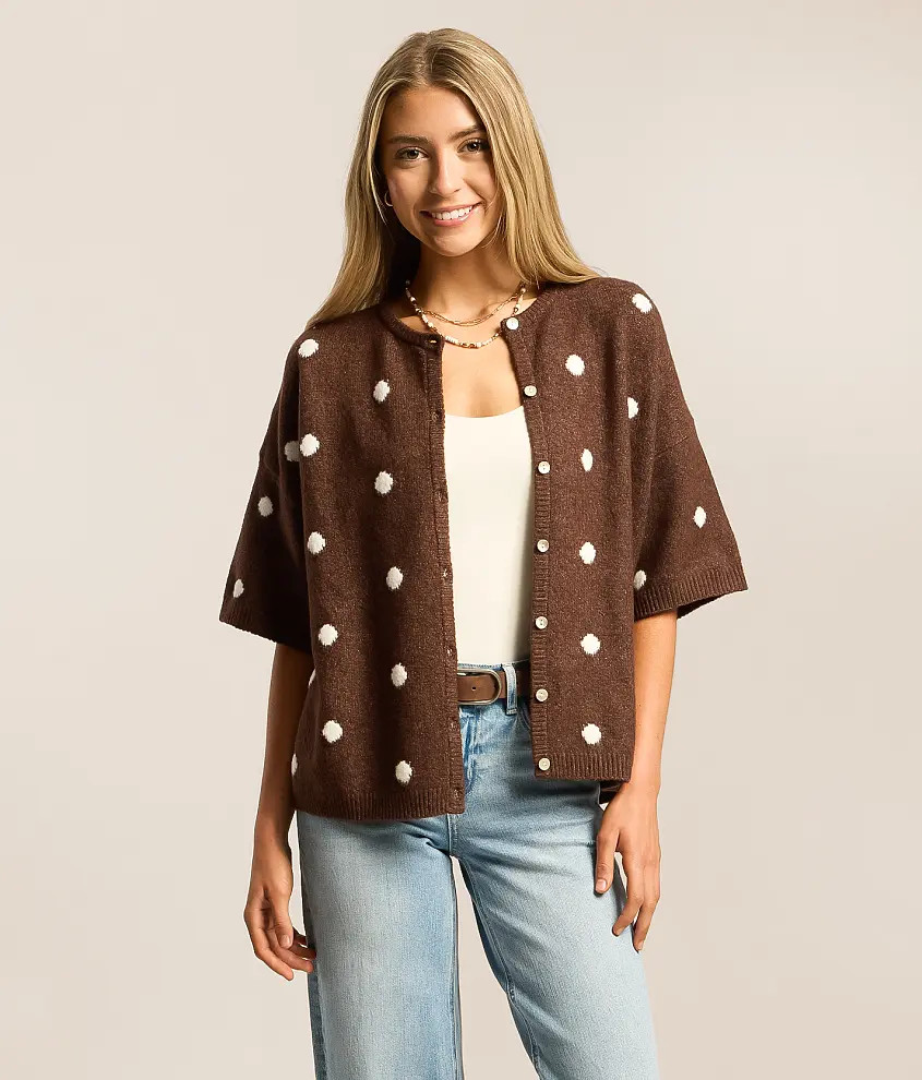 Polka Dot Cardigan Sweater | Buckle
