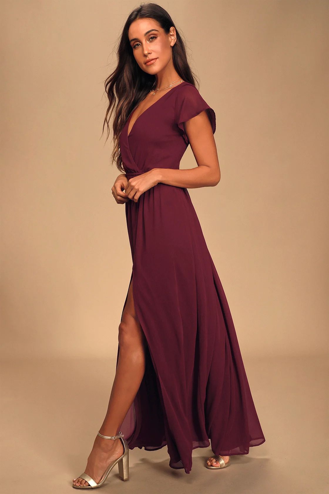 Lost in the Moment Burgundy Maxi Dress | Lulus (US)