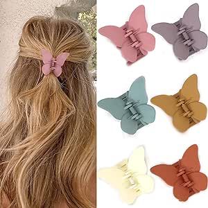 Butterfly Hair Clips for Women 2.7 inch Butterfly Claw Clips Hair Clips Hair Claw Clips for Thick... | Amazon (CA)