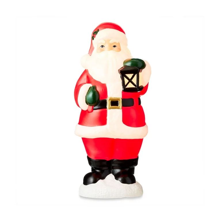 Light-up Red Santa Blow Mold Christmas Decoration, 24 in, by Holiday Time, - Walmart.com | Walmart (US)