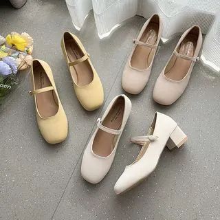 Block-Heel Mary Jane Shoes | YesStyle Global