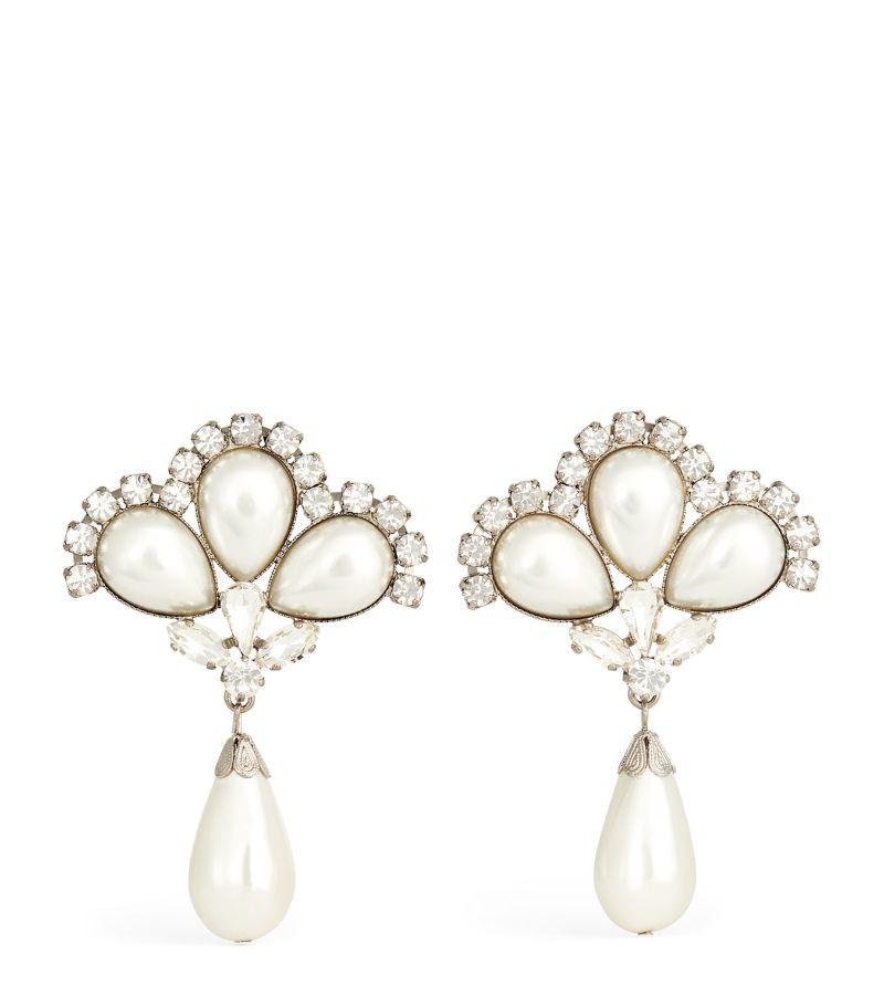Alessandra Rich Faux-Pearl Drop Earrings | Harrods