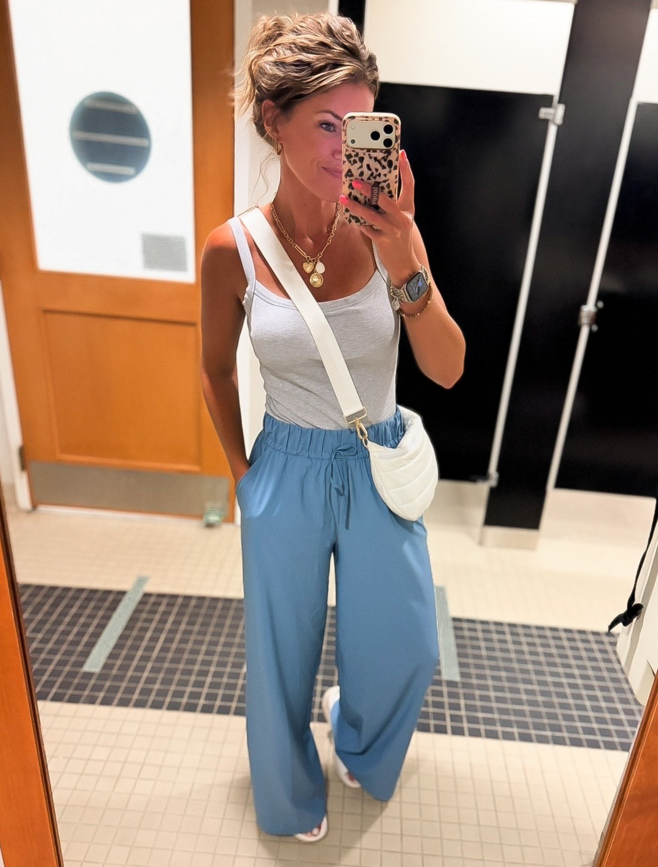 The third color I now own in these Target pants. They are so lightweight weight. Easy to dress up or down. Wearing medium. Tank also medium, built in bra.

#LTKSeasonal #LTKootd #LTKmomlife