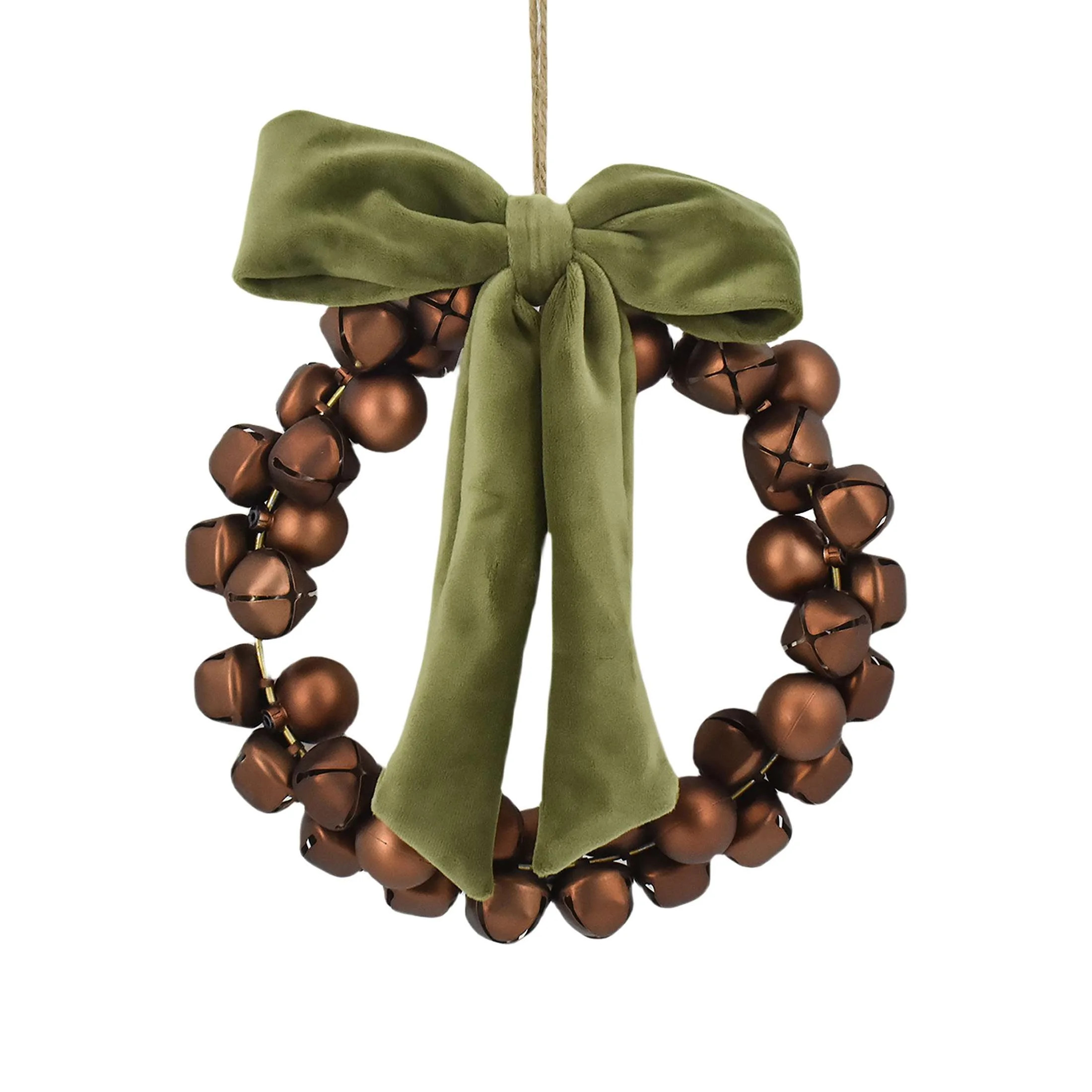 Holiday Time 9.5" Christmas Warm Wishes Iron Bell Wreath, Gold - Walmart.ca | Walmart (CA)