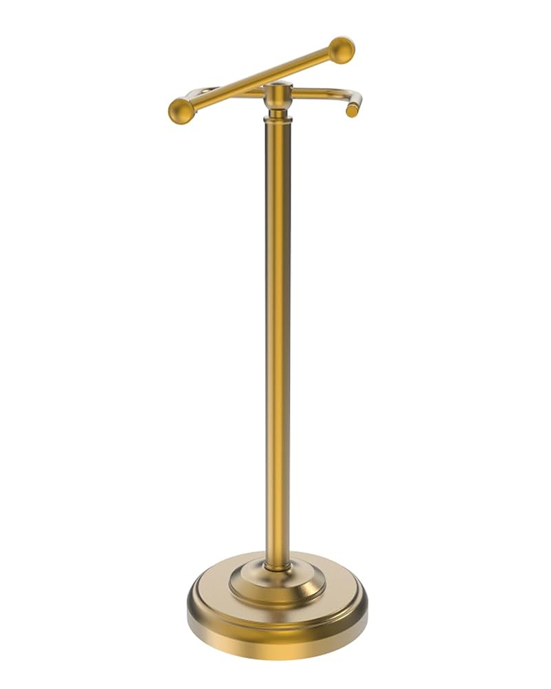 Toilet Paper Holder Stand, Brushed Brass Toilet Paper Holder Free Standing, Post Pivoting Design ... | Amazon (US)