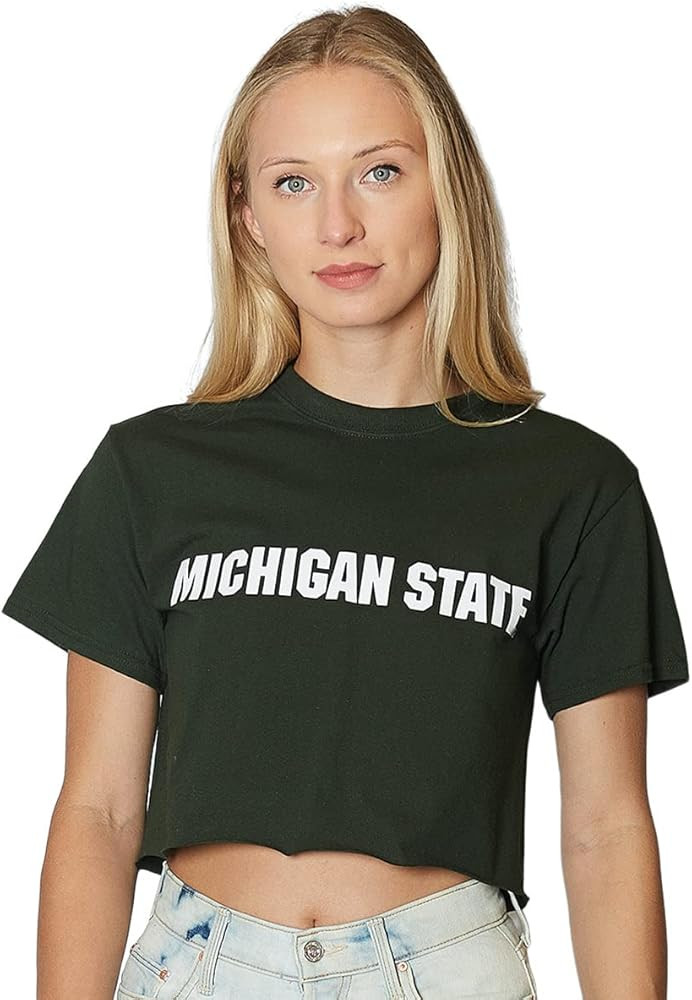 Lojobands Women's College Gameday Outfit T-Shirt Crop Tee Repeat Tee Tailgate Crop Top | Amazon (US)