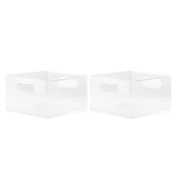 The Home Edit Large Bin 10 in  Plastic Modular Storage System 2 Pack Organizer Clear | Walmart (US)