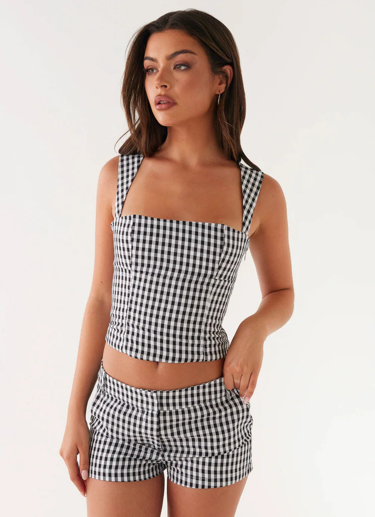 Clayton Top - Black Gingham | Peppermayo (Global)