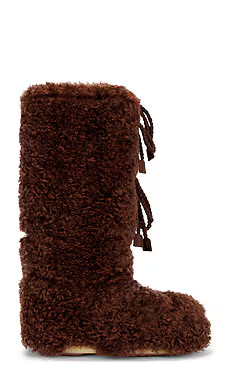 MOON BOOT Icon Curly Extra Boot in Dark Brown from Revolve.com | Revolve Clothing (Global)