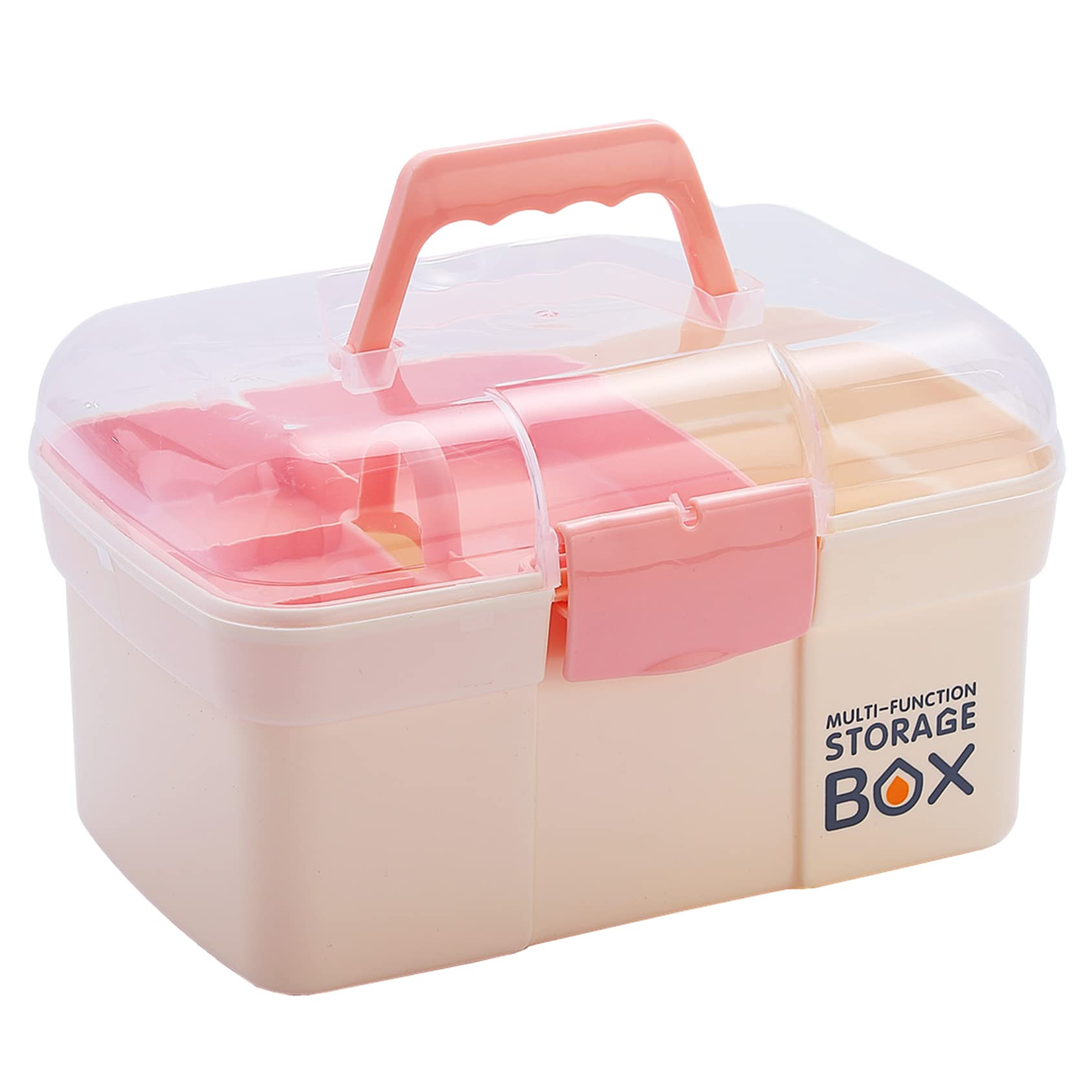 11'' Plastic Box Organizer with Removable Tray, Sewing Box Organizer, Art & Craft Storage Box for... | Amazon (US)
