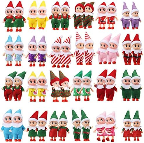 Leitee Christmas Elves Decoration Elf Doll Tiny Baby Plush Elf Xmas Miniature Elf Toys for Kids N... | Amazon (US)