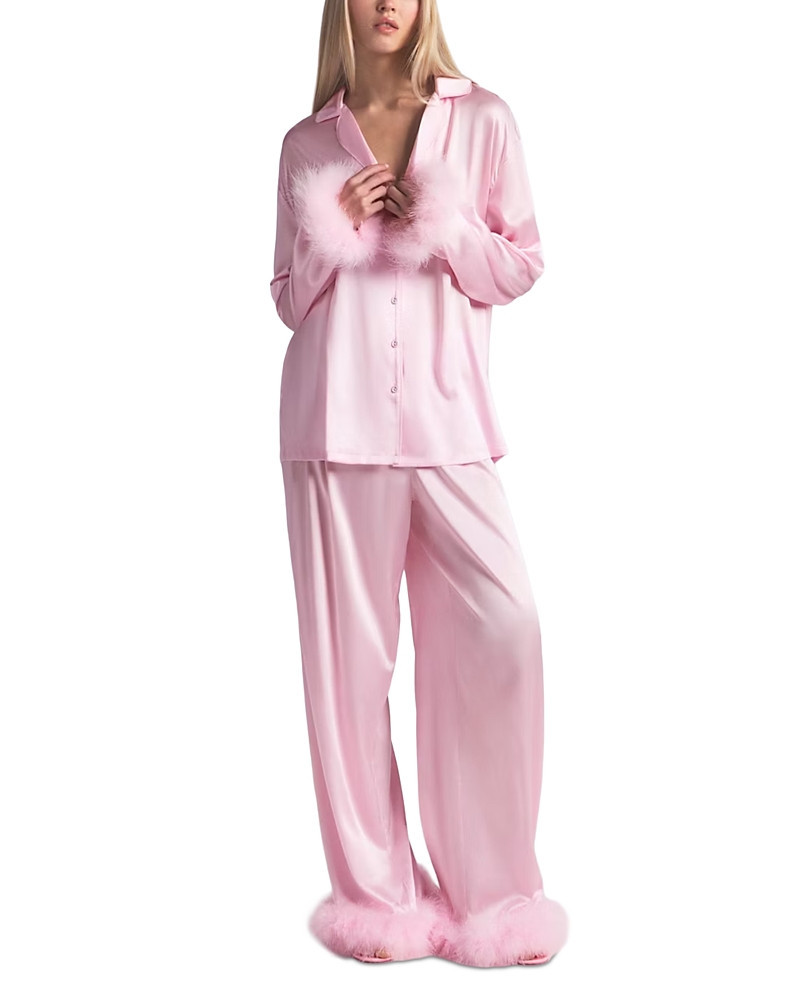 Skims Feather Trim Pajama Set | Bloomingdale's (US)