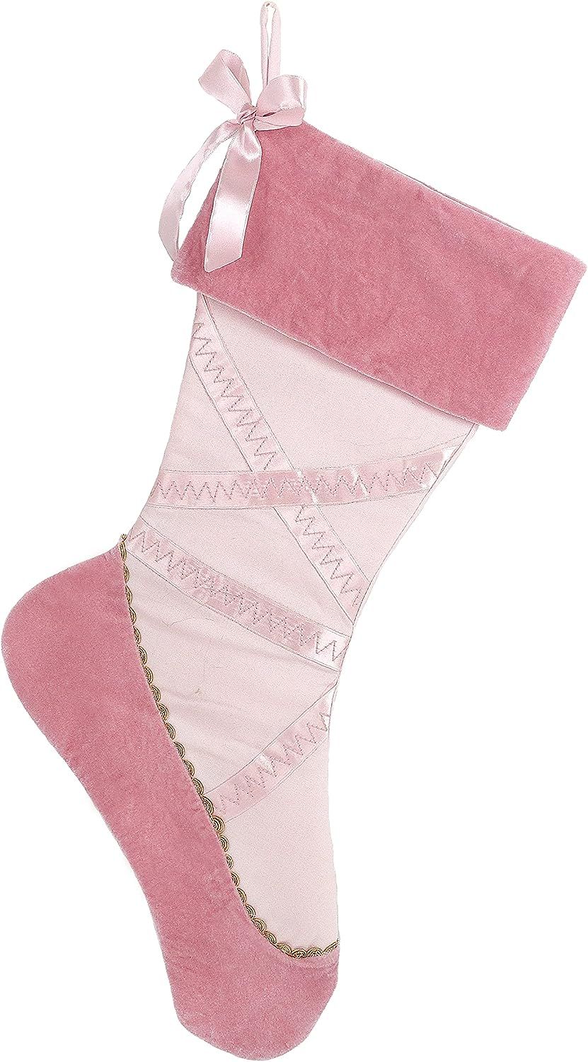 Amazon.com: MON AMI Ballerina Shoe Christmas Stocking, Christmas Décor, X Mas/ Pink : Home & Kit... | Amazon (US)