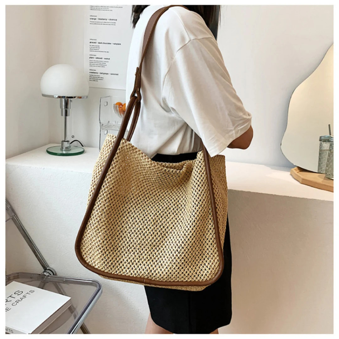 Straw bag | summer bag | straw beach bag | shoulder bag | beach bag | vacation bag | handmade bag... | Etsy (US)