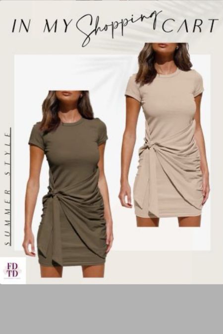 These Amazon dresses are under $30 and look way more. They are a thick t-shirt material and the front tie really gives an elevated look. Love them. I have in several different colors!  

Vacation, vacay, beach, resort, swim 

#LTKfindsunder100 #LTKworkwear #LTKfindsunder50