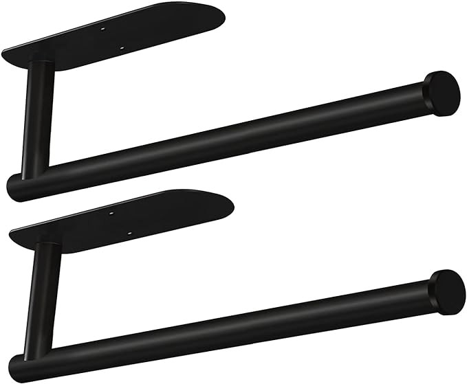 Paper Towel Holders-Blcak,Paper Towels Rolls - for Kitchen,Paper Towels Bulk- Self-Adhesive Under... | Amazon (US)