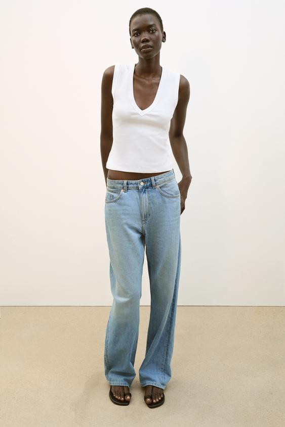 COTTON V-NECK T-SHIRT | Zara US