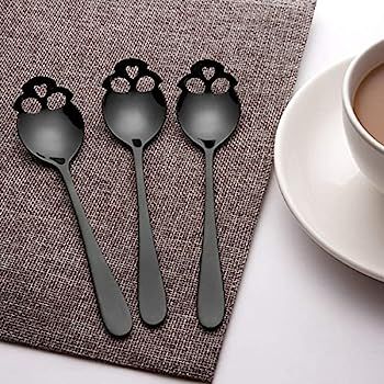 FOXAS Black Skull Spoons, Set of 6 Black Sugar Spoons, 304 Stainless Steel Coffee and Tea Stirrin... | Amazon (US)