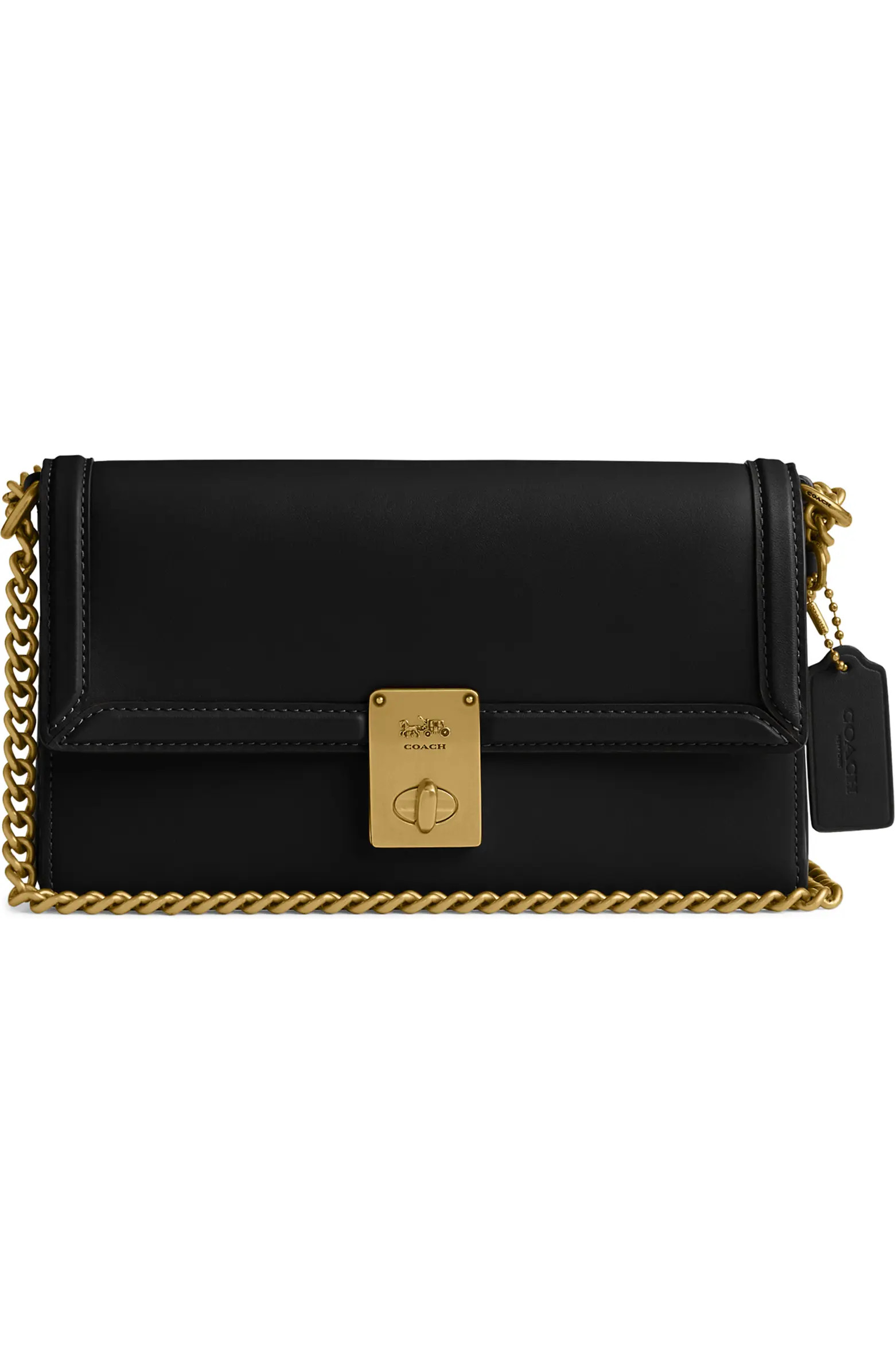 COACH Hutton Box Leather Shoulder Bag | Nordstrom | Nordstrom