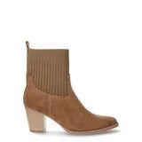 Time and Tru Women's Faux Suede Knit Ankle Boots, Sizes 6-11 | Walmart (US)