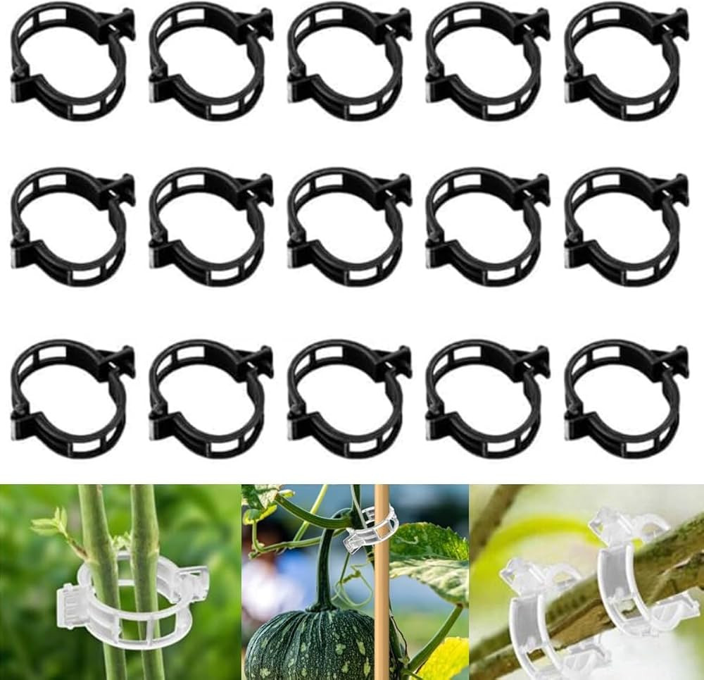 150 PCS Secured Plastic Plant Clip, Plant Support Clips, Garden Clips for Climbing Plants, Plasti... | Amazon (US)