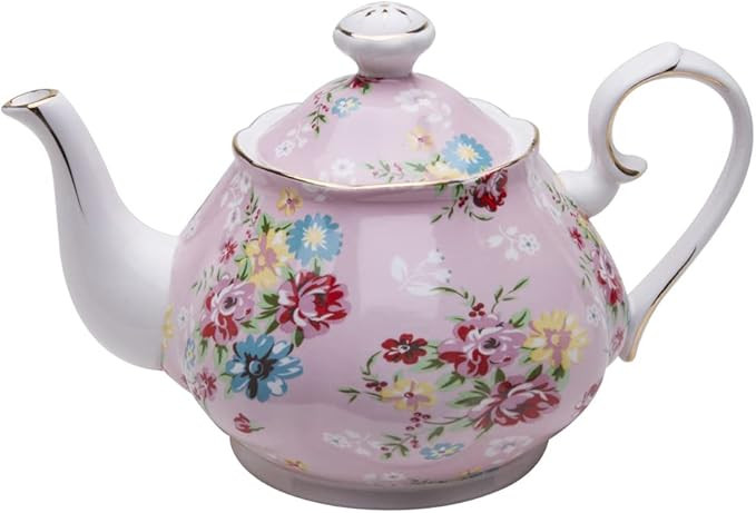 Gracie China Shabby Rose Porcelain Teapot 40-Ounce Pink (35022P-1) | Amazon (US)