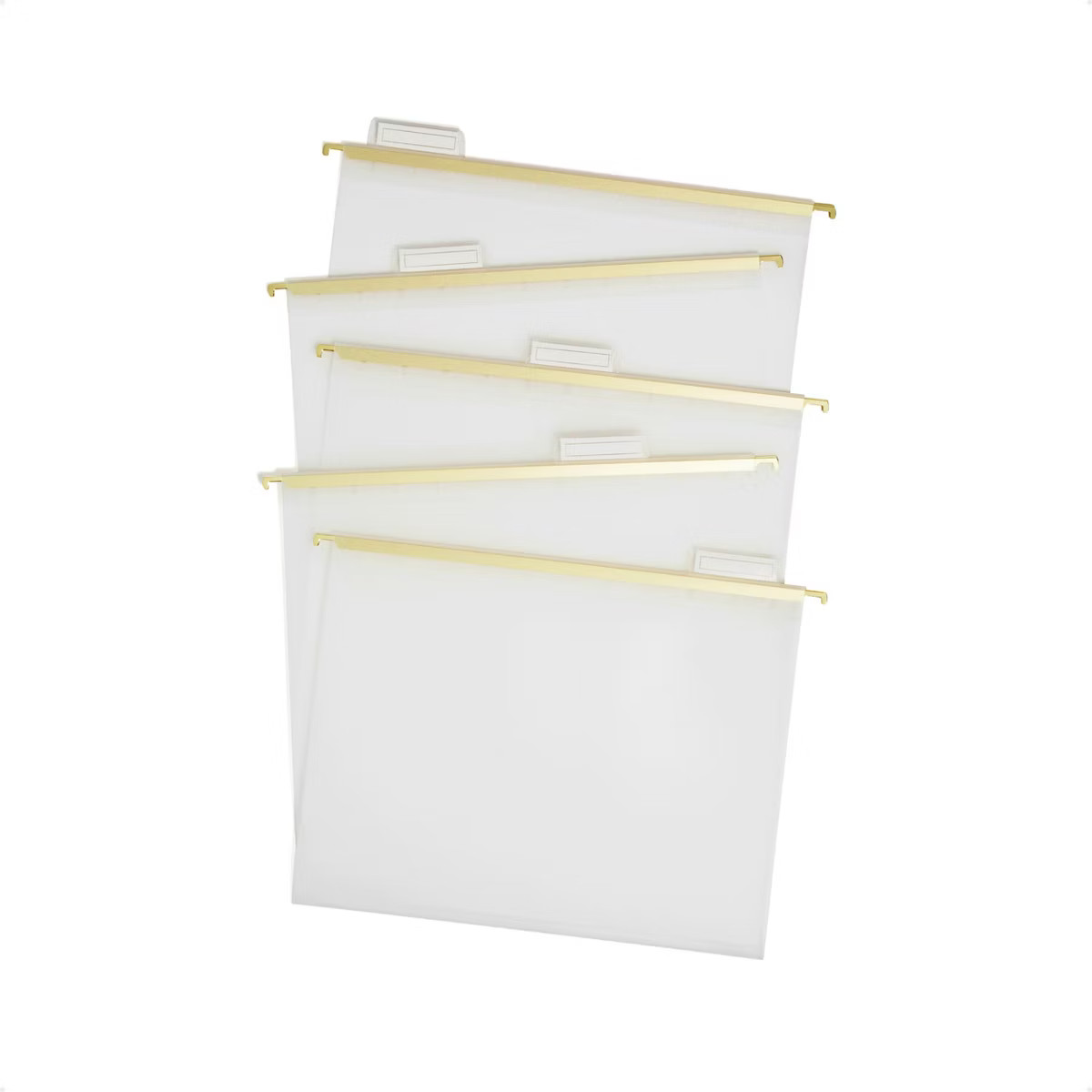 U Brands 5ct Frosted Poly Hanging File Folder with Gold Rods | Target