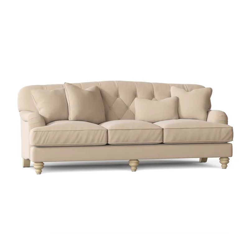 Sullivan 90'' Charles Of London Curved Sofa with Reversible Cushions | Wayfair Professional