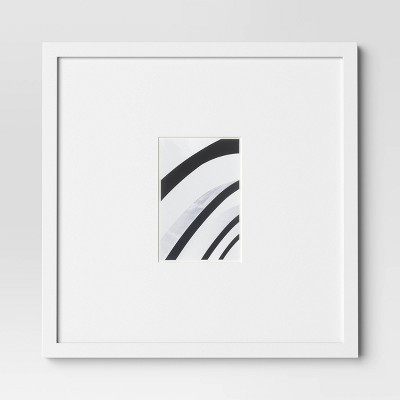 15"x15" to 4"x6" Square Wall Frame White - Threshold™: Modern Beveled Mat, MDF, Glass | Target