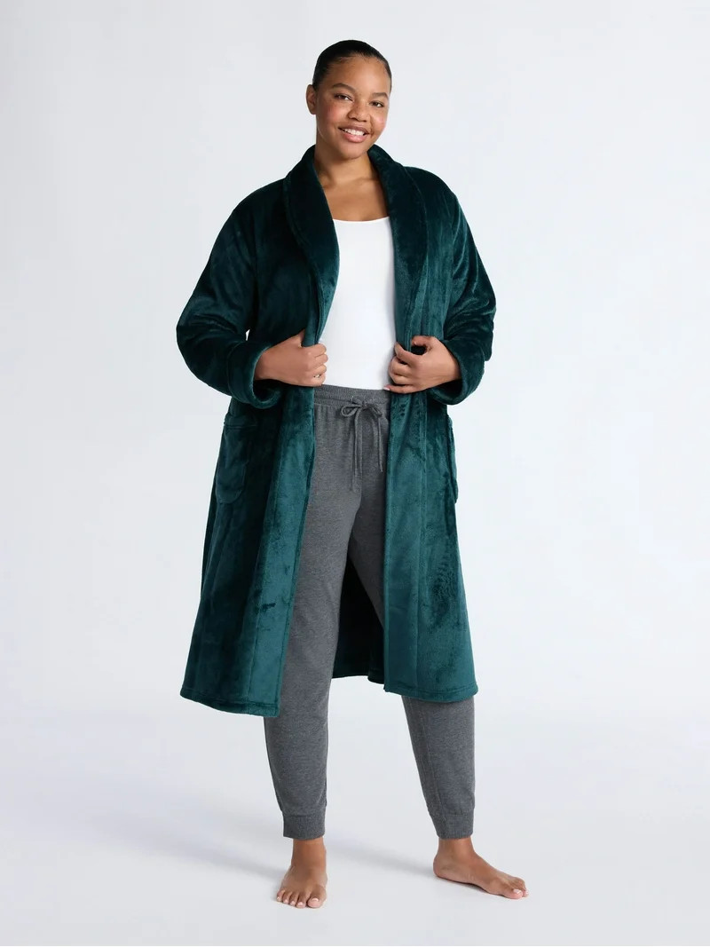 Joyspun Women's Plush Robe, Sizes S-3X | Walmart (US)
