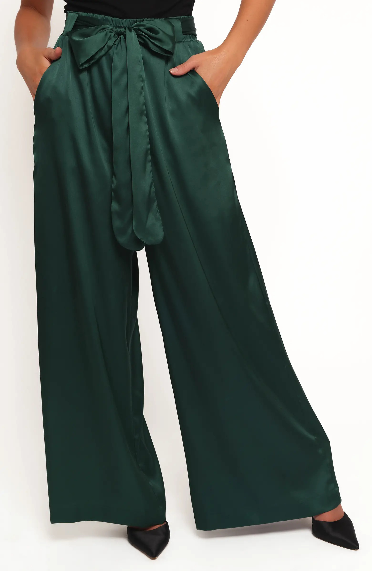 Alie Satin Wide Leg Pants | Nordstrom