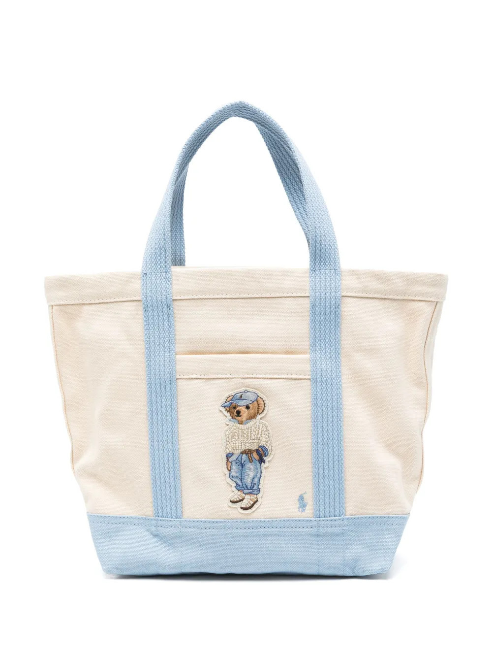Polo Ralph Lauren small Polo Bear tote bag - Neutrals | Farfetch Global