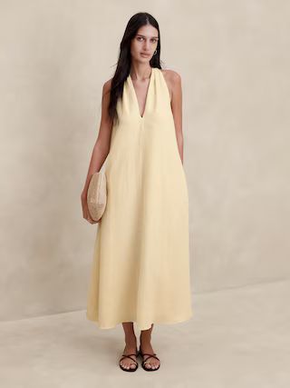 Pauline Linen Midi Dress | Banana Republic (US)