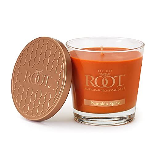 Root Candles Honeycomb Veriglass Scented Beeswax Blend Candle, Small, Pumpkin Spice | Amazon (US)