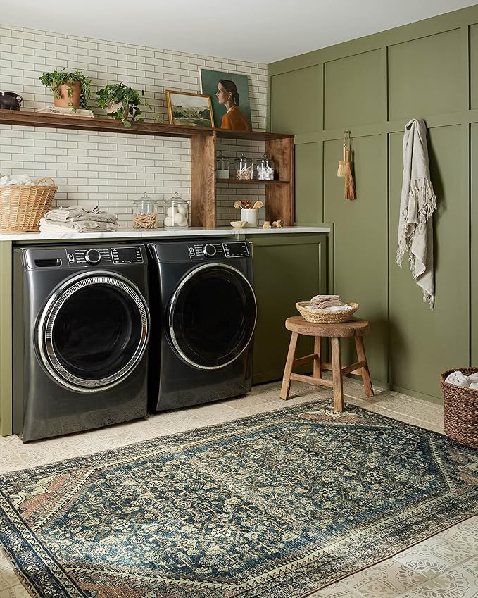 Loloi Magnolia Home by Joanna Gaines x Banks BAN-02 Collection Machine Washable Denim/Clay 2'-6" ... | Amazon (CA)