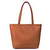 BROMEN Women Handbags Soft Leather Tote Shoulder Bag Work Purses and Handbags for Office Lady Brown | Amazon (US)