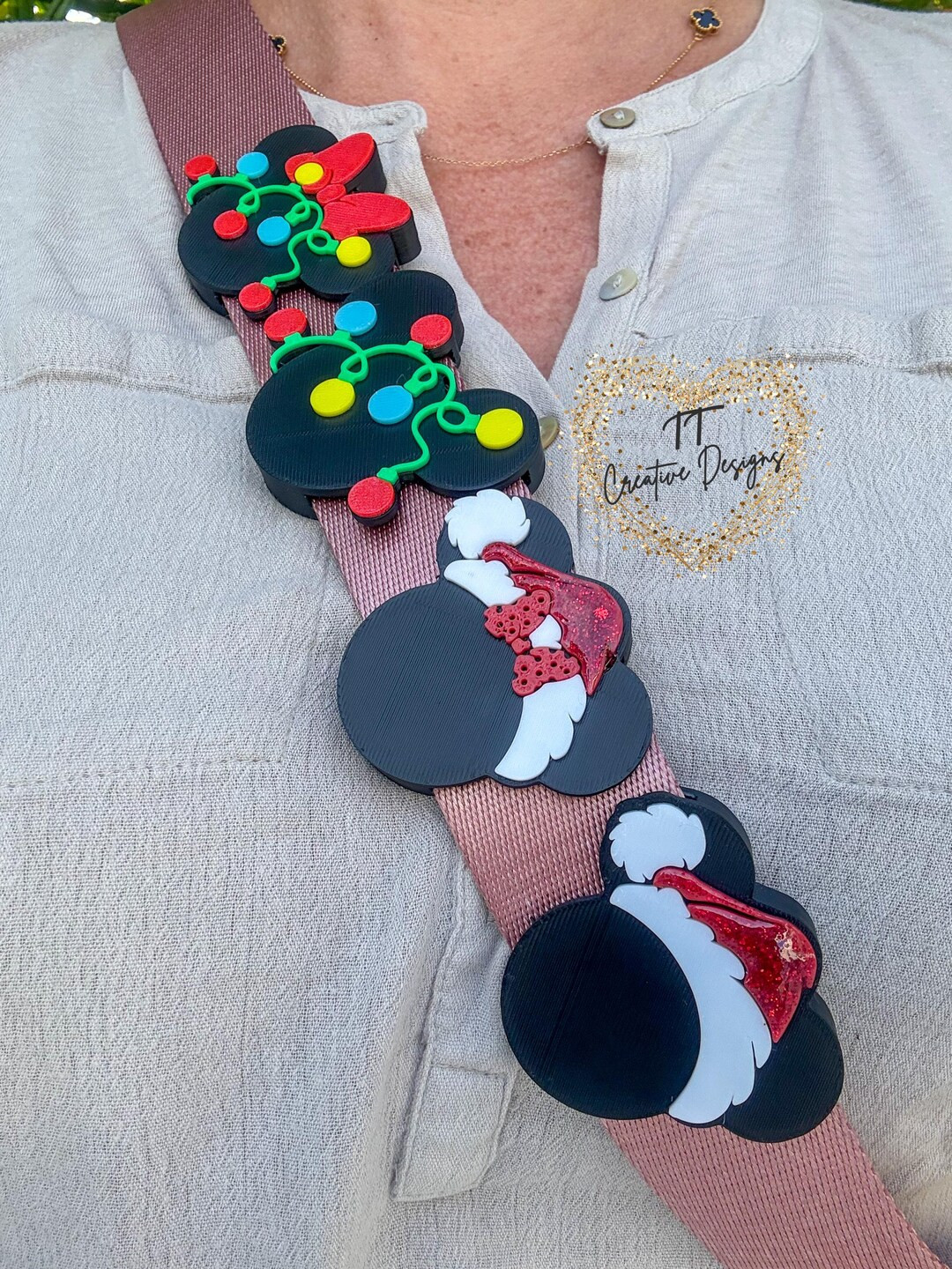 Mouse Christmas Lights and Santa Bag and Belt Charm. - Etsy | Etsy (US)