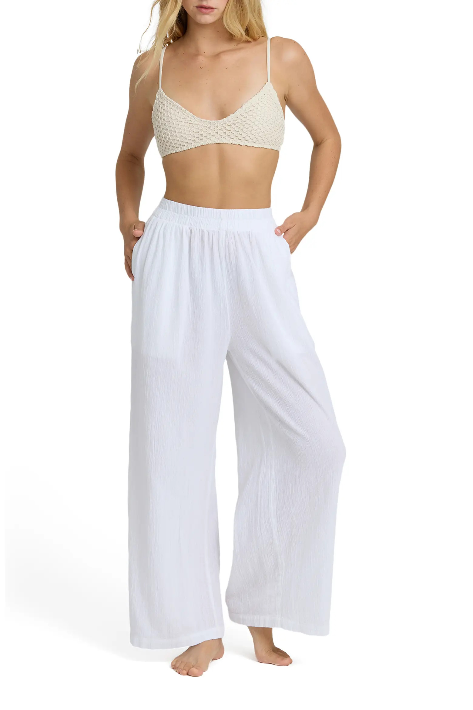 Follow Me Wide Leg Cotton Cover-Up Pants (Women) | Nordstrom | Nordstrom