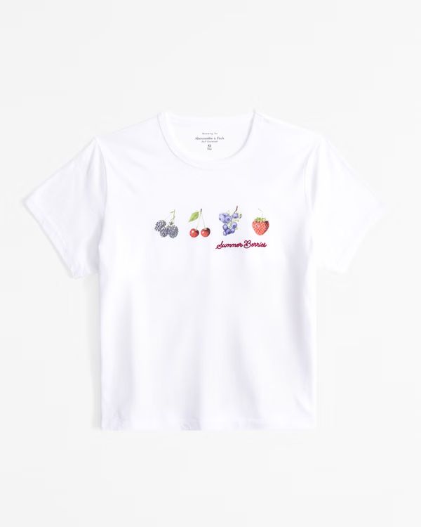 Short-Sleeve Berries Graphic Skimming Tee | Abercrombie & Fitch (US)