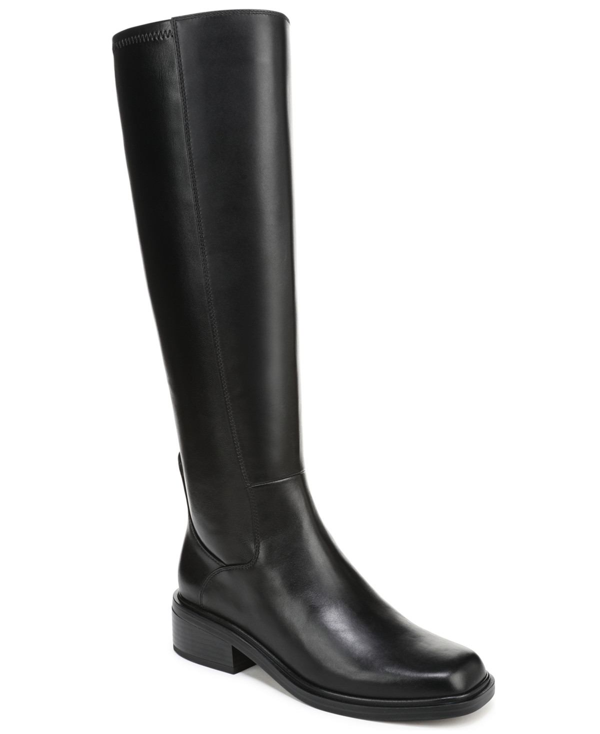 Franco Sarto Women's Gisella Round Toe Zip Tall Boots - Black Leather | Macy's