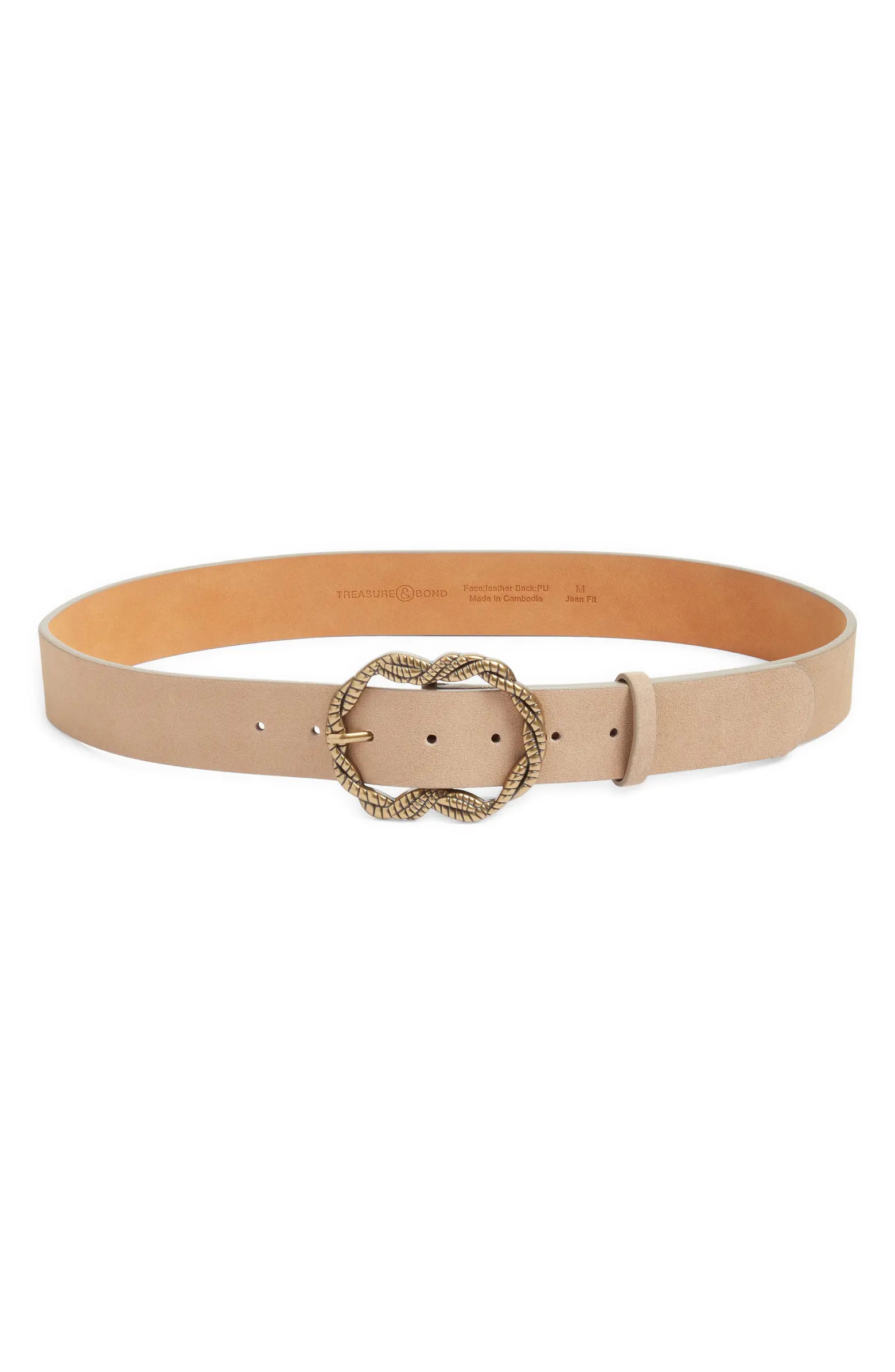Treasure & Bond Carmen Twist Rope Buckle Leather Belt | Nordstrom | Nordstrom