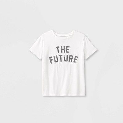 Kids' The Future Short Sleeve Graphic T-Shirt - White | Target